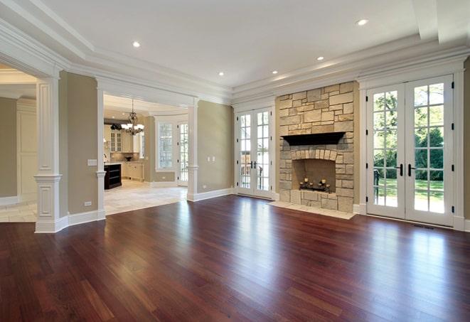 rustic hickory hardwood flooring in rustic cabin